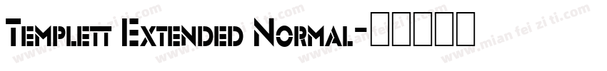 Templett Extended Normal字体转换